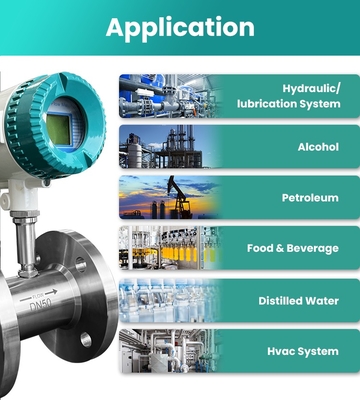 4-20mA Pulse RS485 Battery Pure Water Flowmeter SS304 SS316L Diesel Fuel Edible Oil Medidor De Flujo Turbine Flow Meter
