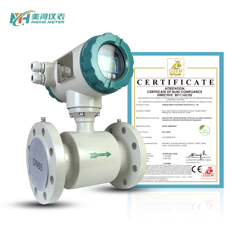 Digital Water Liquid Pulse 4-20mA RS485 HART Electromagnetic Flowmeter Price Medidor De Corriente Electromagnetic Flow Meters